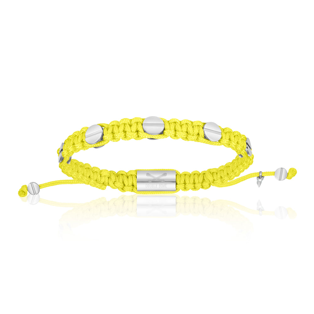Amore Yellow Polyester With Silver Bracelet