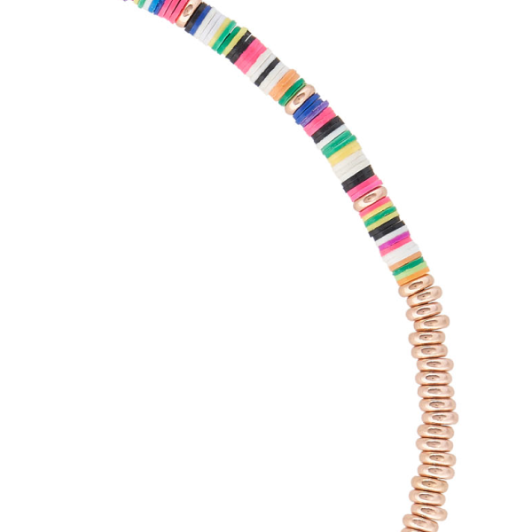 
                  
                    Multicolor African Beaded Necklace with 18k Rose Gold Beads
                  
                