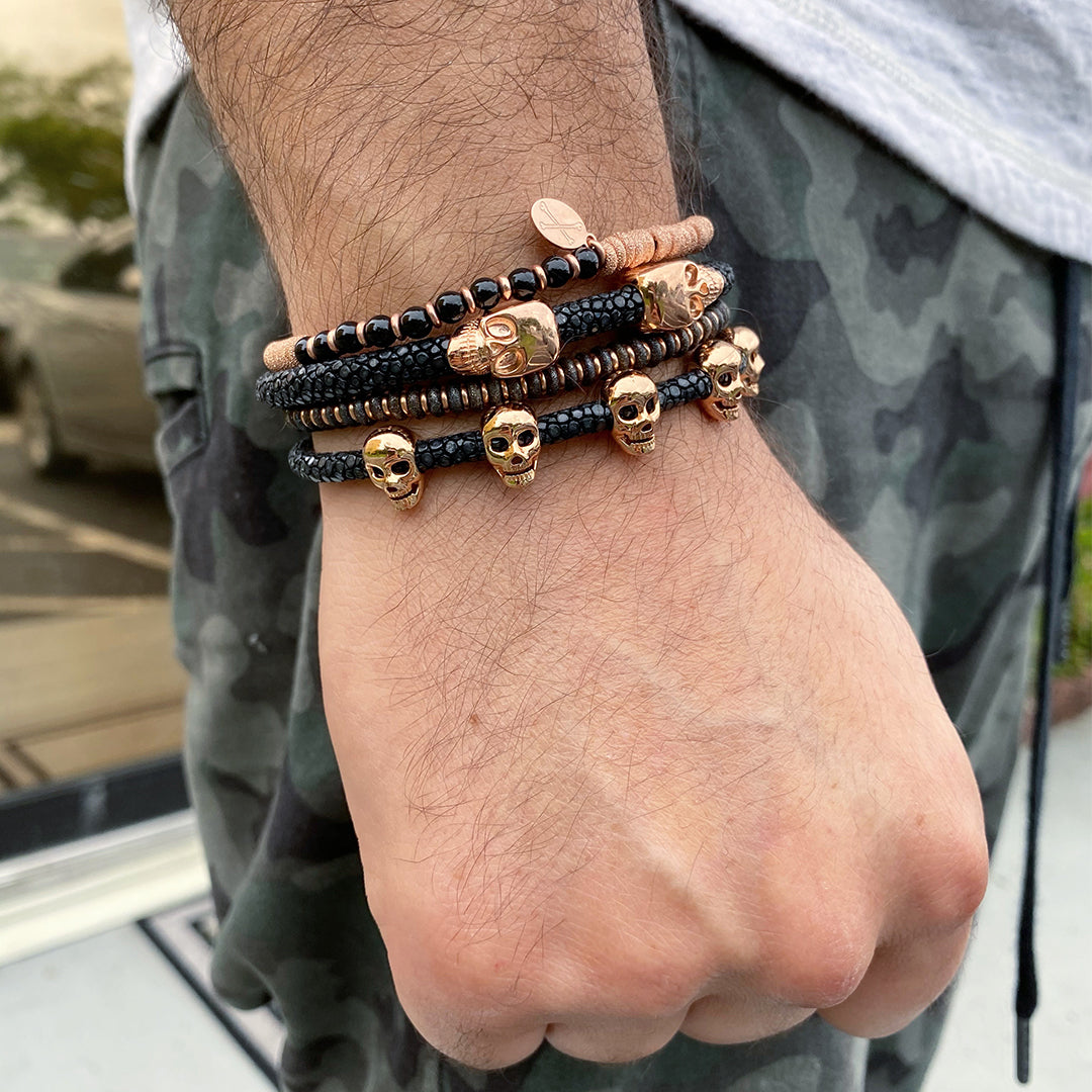 Pink & Gold Beaded Bracelet