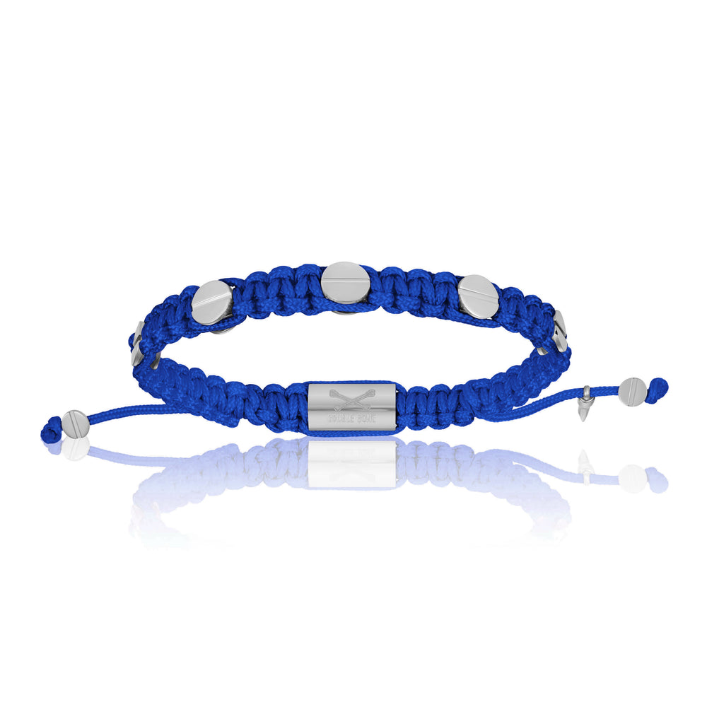 Amore Blue Polyester With Silver Bracelet