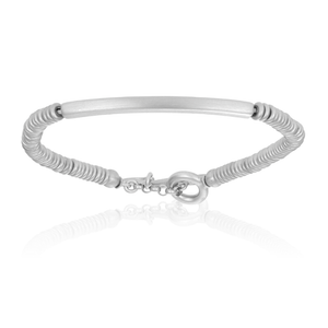 
                  
                    White Gold TAG beads bracelet (Unisex)
                  
                