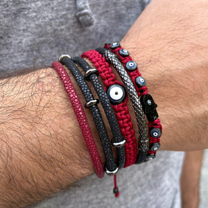 
                  
                    Black and Red Wine Bracelet Combination
                  
                