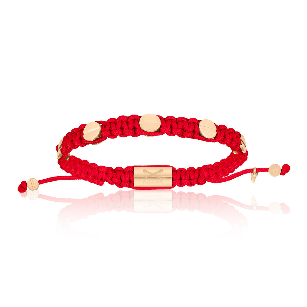 Amore Red Polyester With Rose Gold Bracelet