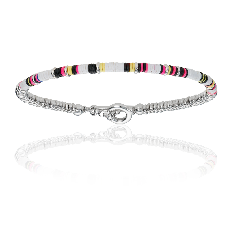 Multicolor White African Beaded with White Gold Beads