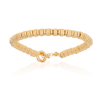 Yellow gold bracelet with gold beads (Unisex)