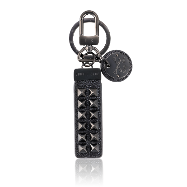 Black stingray Keychain with Black Studs.