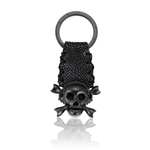 Black Stingray Keychain with Black Skull