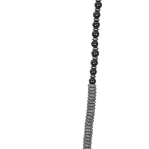 
                  
                    Black Agata Stone Beaded Necklace with Black PVD beads
                  
                