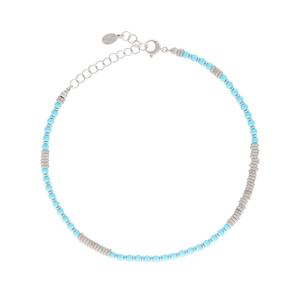 
                  
                    Apatite Stone Beaded Necklace with 18k White Gold Beads
                  
                