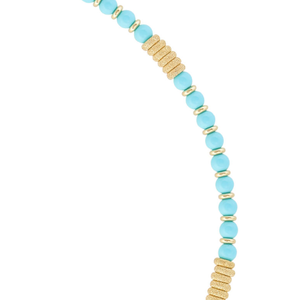 
                  
                    Apatite Stone Beaded Necklace with 18k Yellow Gold Beads
                  
                