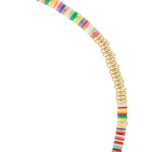
                  
                    Multicolor African Beaded Necklace with 18k Yellow Gold Beads
                  
                