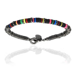 BIG Multicolor Black African with Black PVD Bracelet