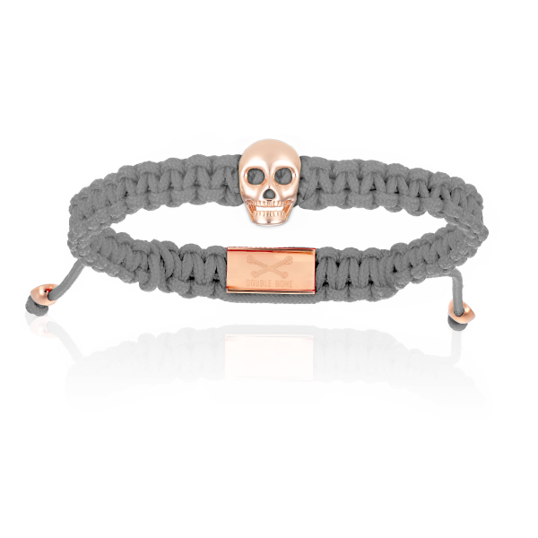 Rose gold skull bracelet discount