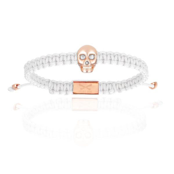 Rose gold skull bracelet discount