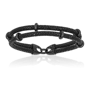 
                  
                    Black stingray bracelet with black beads (Unisex)
                  
                