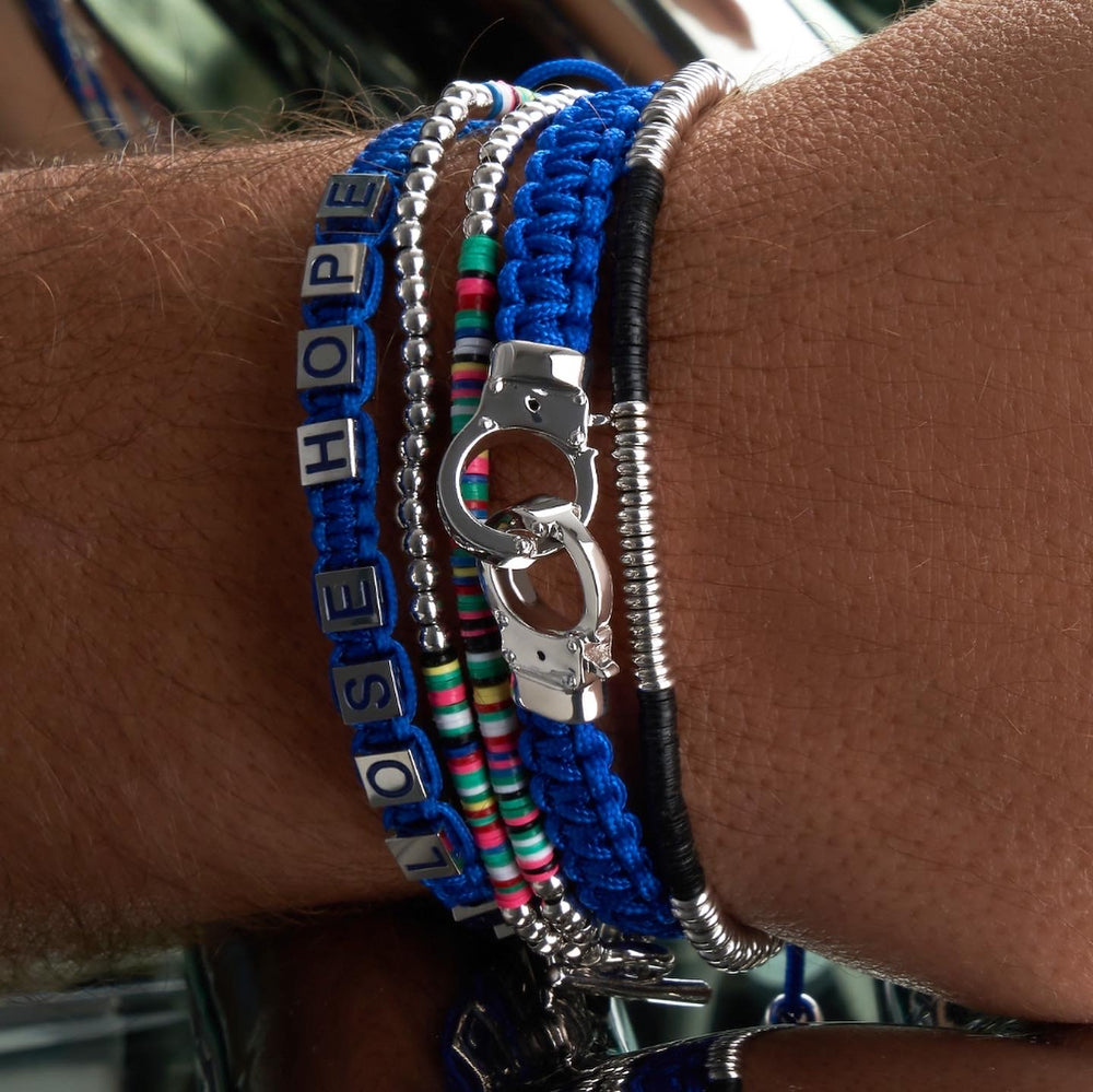 Silver Blue Bracelet Combination