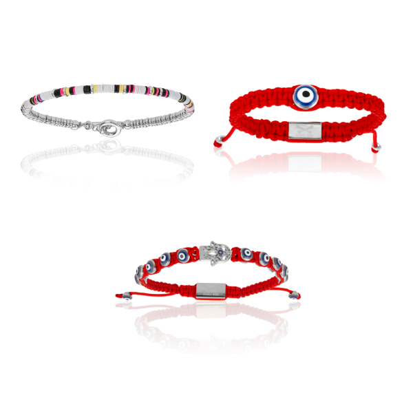 Red and White Gold Bracelets Gift Idea for her