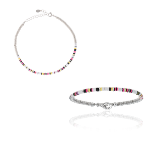 
                  
                    Multicolor African Beads and White Gold Gift Idea for her
                  
                