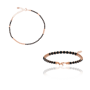 
                  
                    Black Agata Stone and Rose Gold Gift Idea for her
                  
                