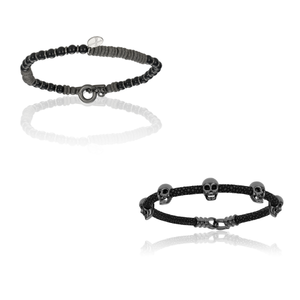 
                  
                    Black Bracelets with Black PVD Gift Idea for him
                  
                