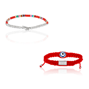 
                  
                    Red Bracelets with White Gold Gift Idea for him
                  
                