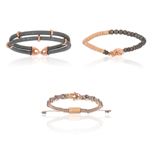 
                  
                    Rose Gold and Gray Bracelets Gift Idea for him
                  
                