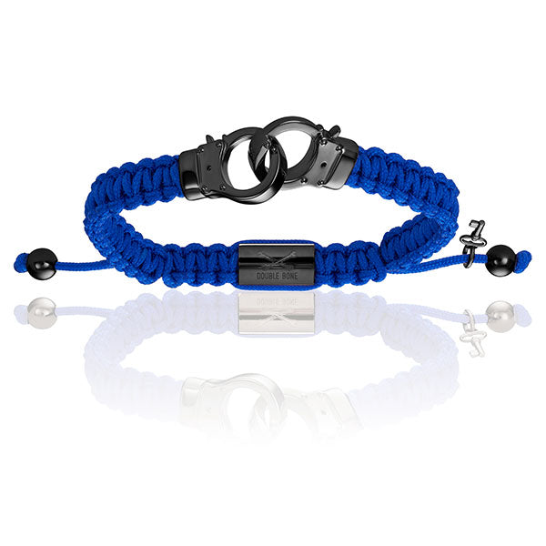 
                  
                    Blue Nylon With Black PVD Hand-cuff Bracelet
                  
                