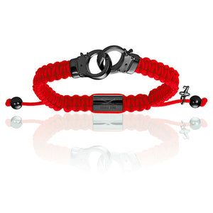 
                  
                    Red Nylon With Black PVD Hand-cuff Bracelet
                  
                