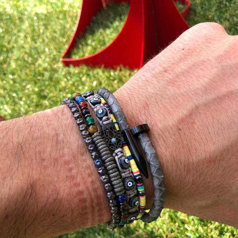 
                  
                    Multi Stone Beaded Bracelet with Black PVD Beads
                  
                