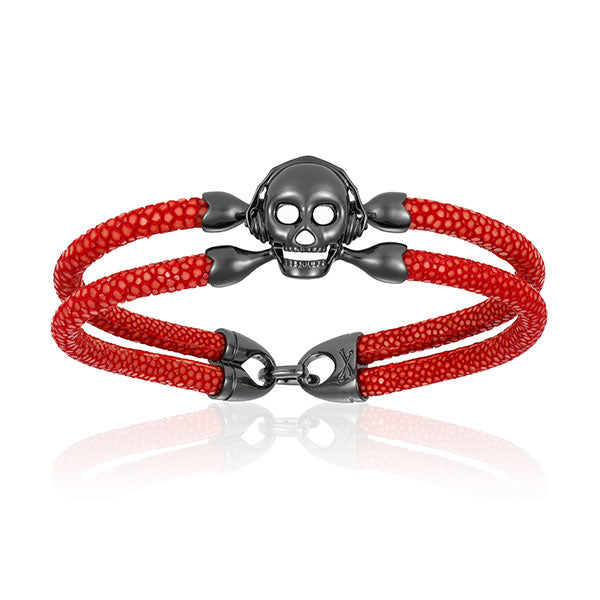 Single Red Leather Bracelet