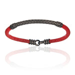Red Stingray Bracelet With Black PVD