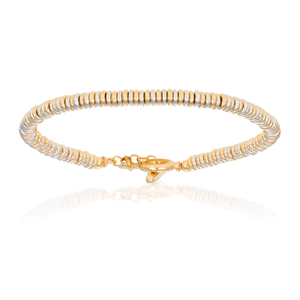 
                  
                    ﻿﻿18K White Gold bracelet with Yellow Gold beads (Unisex)
                  
                