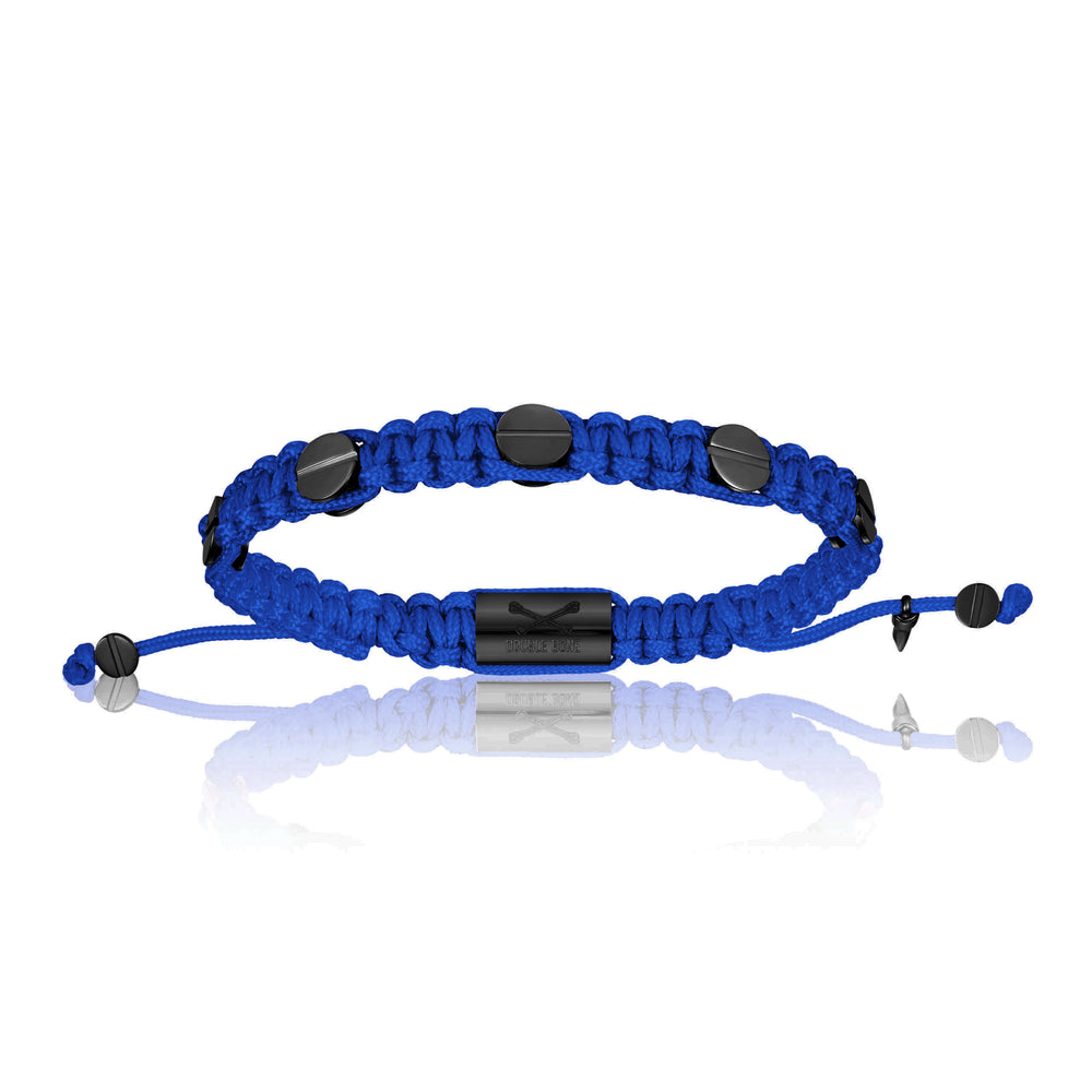 Amore Blue Polyester With Black PVD Bracelet