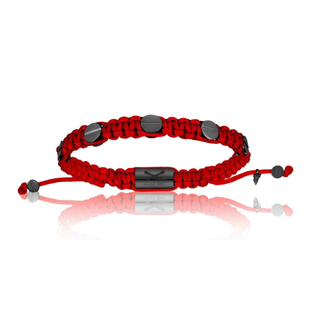 Amore Red Wine Polyester With Black PVD Bracelet
