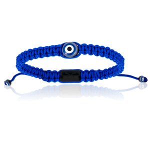 
                  
                    Blue Nylon bracelet with Black Lucky Evil Eye
                  
                