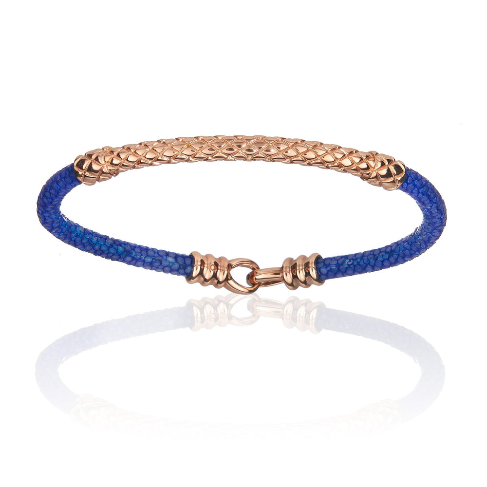 Blue Stingray Bracelet With Pink Gold
