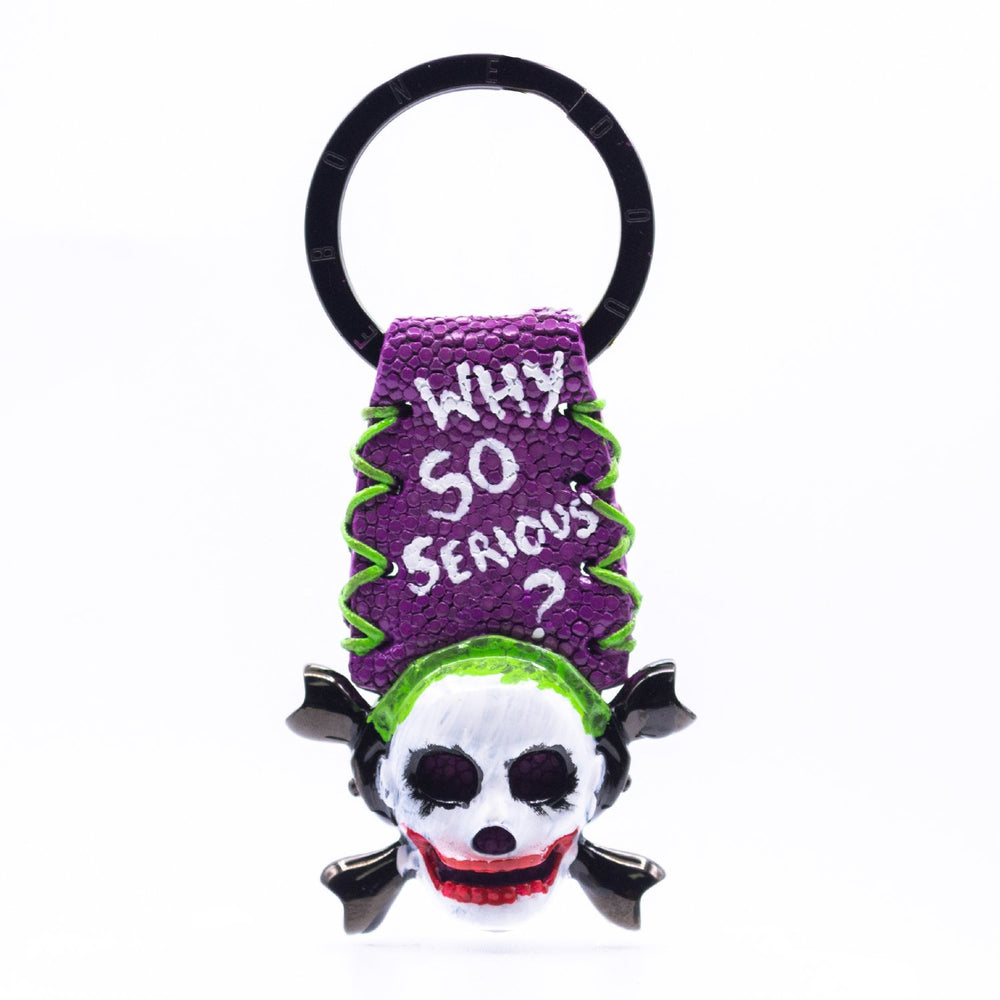 Purple Stingray Keychain with Jocker Skull.