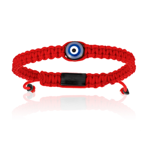 
                  
                    Red Nylon bracelet with Black Lucky Evil Eye
                  
                