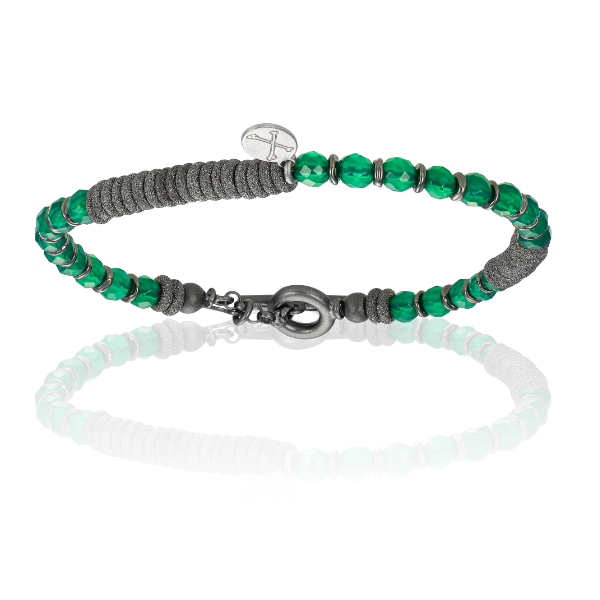 
                  
                    Green Malaquite Stone and Black PVD Gift Idea for him
                  
                