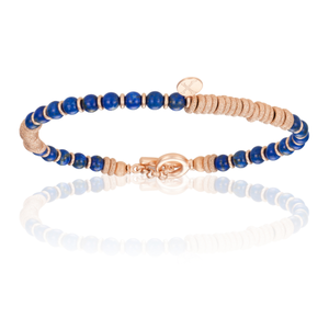 
                  
                    Lapis Lazuli Stone Beaded Bracelet with 18K Pink Gold beads
                  
                