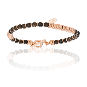 
                  
                    Smoke Quartz Stone Beaded Bracelet with 18k Pink Gold beads
                  
                