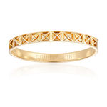 Yellow Gold Skeleton Stud Bangle bracelet (Unisex)