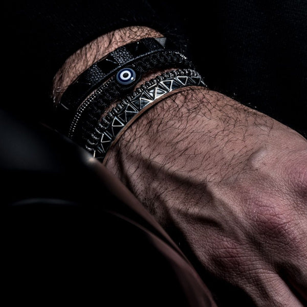 
                  
                    Black Nylon bracelet with Black lucky Evil Eye
                  
                
